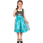Türkise Lekra Petra Kinderfestkleider für Mädchen 3-teilig 