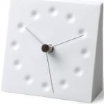 Lemnos Tischuhr Drops Draw The Existance/kleine Uhr zum hinstellen aus Porzellan, hergestellt in Japan/Uhr Tisch/Tischuhr modern/Kleine Uhr ohne Tickgeräusche/Stehuhr