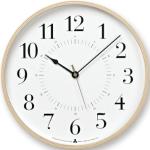 Lemnos Wanduhr Awa Clock-Toki/Designer Wanduhr ohne Tickgeräusche aus Japan/Wanduhr modern mit schleichender Sekunde/Küchenuhr, Uhr Wohnzimmer/Clock – Farbe weiß