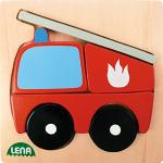 Lena Feuerwehr Holzpuzzles aus Holz für 12 - 24 Monate 