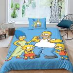 Die Simpsons Bettwäsche Sets & Bettwäsche Garnituren mit Reißverschluss aus Polyester maschinenwaschbar 135x200 für den für den Frühling 
