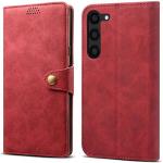 Rote Samsung Galaxy S23 Hüllen Art: Flip Cases aus Leder mit Ständer 