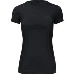 Schwarze Lenz Rundhals-Ausschnitt T-Shirts aus Polyamid für Damen Größe XS 