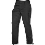 Schwarze Moleskin-Hosen mit Knopf aus Baumwolle für Herren Größe L 