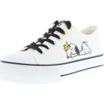 Weiße Casual Die Peanuts Snoopy Low Sneaker aus Canvas für Kinder Größe 38 