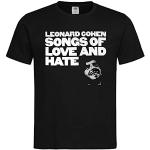 Leonard Cohen - Songs of Love and Hate/T-Shirt/Herren Men/SCHWARZ Black (M, m)