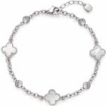 Reduzierte Weiße LEONARDO Edelstein Armbänder aus Kristall mit Onyx für Damen 