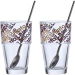 LEONARDO Glasserien & Gläsersets mit Kaffee-Motiv aus Glas graviert 2-teilig 