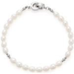 Silberne LEONARDO Perlenarmbänder aus Metall mit Echte Perle für Damen 