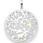 Reduzierte Silberne Elegante LEONARDO Kettenanhänger mit Ornament-Motiv aus Edelstahl für Damen 