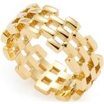 Reduzierte Goldene LEONARDO Goldringe aus Edelstahl für Damen Größe 63 1-teilig 