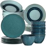 LEONARDO Kombiservice »Matera« (24-tlg), Keramik, rustikale Optik, blau, blau