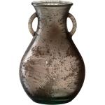 Braune Landhausstil 24 cm Runde Vasen & Blumenvasen 24 cm aus Glas 
