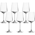 Weiße LEONARDO Weißweingläser 400 ml aus Glas spülmaschinenfest 6-teilig 6 Personen 