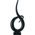Schwarze 35 cm LEONARDO Skulpturen & Dekofiguren aus Glas 