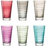 LEONARDO Trinkglas VARIO 280 ml, farbig, spülmaschinenfest, 6 Stück - mehrfarbig Glas 047285
