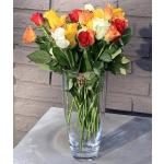 Moderne 25 cm LEONARDO Runde Vasen & Blumenvasen 25 cm aus Glas 