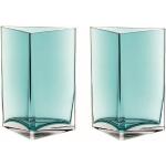 Hellblaue 23 cm LEONARDO Dreieckige Vasen & Blumenvasen 23 cm aus Glas 
