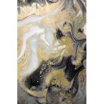 Acrylglasbild QUEENCE "Abstrakte Kunst" Bilder goldfarben (goldfarben marmoriert) Acrylglasbilder