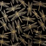 Goldene Leonique Acrylglasbilder mit Insekten-Motiv aus vergoldet 100x100 