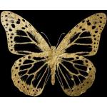 Goldene Leonique Acrylglasbilder mit Insekten-Motiv aus vergoldet 100x100 