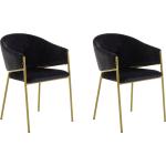 Reduzierte Goldene Moderne Leonique Esszimmerstühle & Küchenstühle aus Metall gepolstert 
