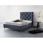 Blaue Leonique Polsterbetten mit Bettkasten mit Stauraum 140x190 
