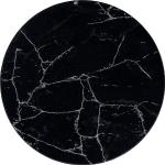 Leonique Teppich Juliet, rund, Höhe: 12 mm, modernes Marmor-Design, Kurzflor, pflegeleicht, weich, schwarz, black-grey