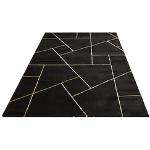 Reduzierte Schwarze Moderne Leonique Teppiche aus Textil 160x230 