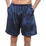 Hellblaue Satin-Shorts aus Seide für Herren Größe XL für den für den Sommer 
