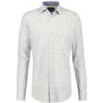 Weiße Unifarbene Kurzärmelige Lerros V-Ausschnitt Herrenkurzarmhemden mit Knopf aus Baumwolle Größe XXL für den für den Frühling 