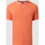 Orange Bestickte Lerros Stehkragen Herrenpoloshirts & Herrenpolohemden aus Baumwolle Größe L für den für den Frühling 