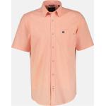 Reduzierte Peachfarbene Unifarbene Kurzärmelige Lerros Kentkragen Hemden mit Kent-Kragen für Herren Größe 5 XL Große Größen für den für den Sommer 