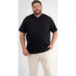 Reduzierte Schwarze V-Ausschnitt T-Shirts für Herren Größe 6 XL Große Größen 2-teilig 