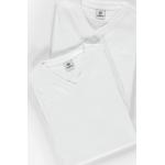 Reduzierte Weiße V-Ausschnitt T-Shirts für Herren Größe 6 XL Große Größen 2-teilig 