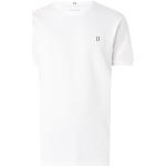 Les Deux Piqué Baumwoll T-Shirt mit Stickerei L Weiß