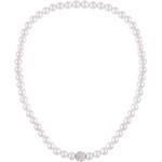 leslii Perlenkette Geschenk Halskette Perlencollier, 10646213, mit Strassstein - mit Muschelkernperle