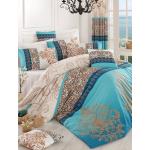 Blaue Bettwäsche Sets & Bettwäsche Garnituren aus Baumwolle 240x220 