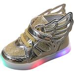 LED Schuhe & Blink Schuhe mit Klettverschluss aus Leder rutschfest für Kinder Größe 23 für den für den Sommer 