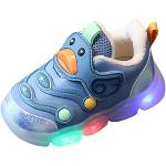 Saphirblaue Elegante LED Schuhe & Blink Schuhe mit Klettverschluss in Komfortweite rutschfest für Kinder Größe 18 für den für den Sommer 