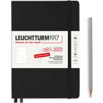 Leuchtturm Wochenkalender & Notizbuch Medium (A5) 2022 m. Extraheft 18 M. schwarz Deutsch