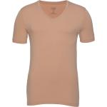 Braune OLYMP Level Five V-Ausschnitt T-Shirts für Damen 