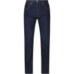 Dunkelblaue Unifarbene LEVI'S 501 5-Pocket Jeans aus Denim für Herren Größe L 