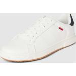 Weiße LEVI'S Low Sneaker mit Schnürsenkel aus Textil für Herren Größe 43 