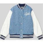 Blaue LEVI'S Stehkragen College Jacken für Kinder & Baseball Jacken für Kinder aus Baumwolle für Jungen Größe 158 