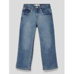 Blaue LEVI'S 5-Pocket Jeans für Kinder aus Baumwollmischung Größe 128 