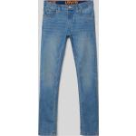 Blaue LEVI'S Skinny Jeans für Kinder mit Reißverschluss aus Baumwollmischung für Jungen Größe 152 