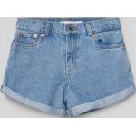 Blaue LEVI'S Jeans Shorts für Kinder mit Reißverschluss aus Baumwolle für Mädchen Größe 164 