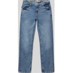 Blaue LEVI'S Straight Leg Jeans für Kinder mit Reißverschluss aus Baumwollmischung für Jungen Größe 164 