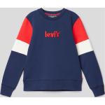 Marineblaue LEVI'S Kindersweatshirts aus Baumwollmischung für Jungen Größe 176 